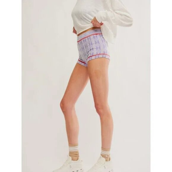 NWT FP Movement Mountain High Blue Printed Shorts - Picture 4 of 8